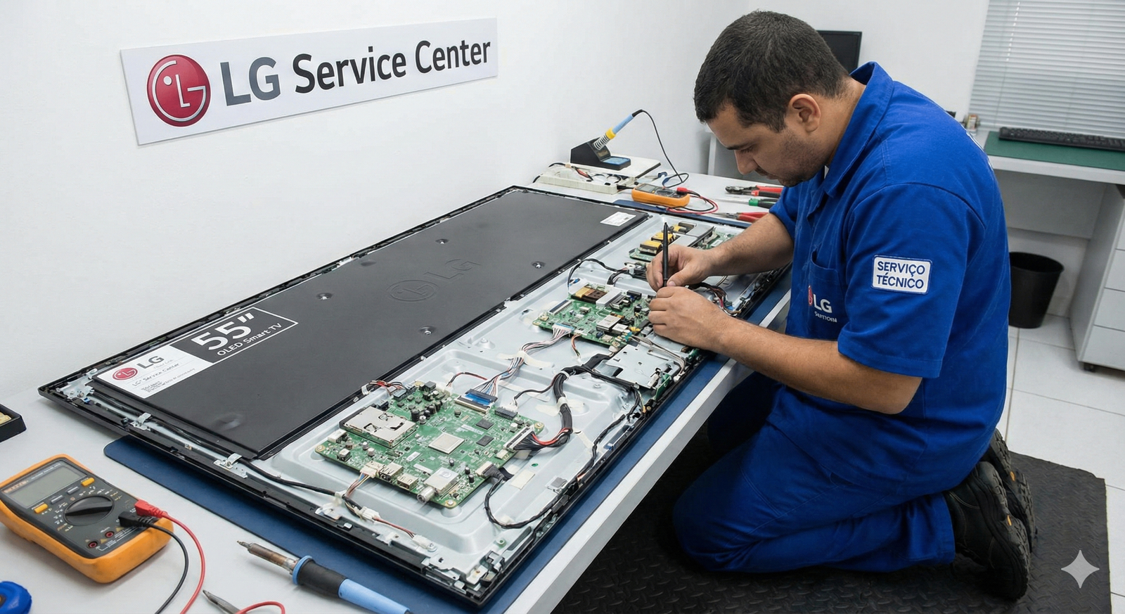Smart TV LG 55" OLED - Serviço de assistência técnica em Maringá